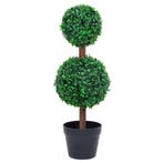 vidaXL Kunstplant met pot buxus bolvorming 60 cm groen, Verzenden