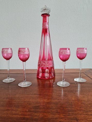 Nancy - Auguste HOUILLON - Carafe (5) - Cristal - Bacarat