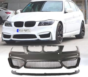 PARE CHOCS FRONTAL BMW E90 E91 05-08 LOOK M4 PDC + SPOILER L, Verzenden, Nieuw