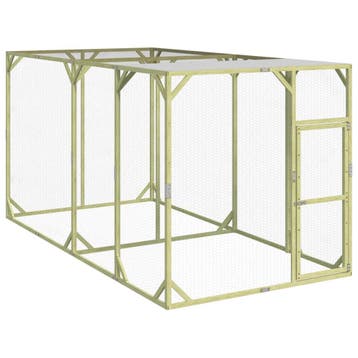 vidaXL Kippenhok 200x400x200 cm geïmpregneerd massief, Verzenden, Nieuw