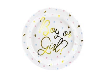 Gender Reveal Borden 23cm 6st, Verzenden