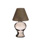 Glazen lamp Amber voor waxinelichtje smoke grey  Ø9 h.16 cm, Nieuw