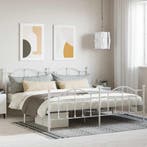 vidaXL Bedframe met hoofd- en voeteneinde metaal wit 200x200, Huis en Inrichting, Slaapkamer | Bedden, Verzenden, Nieuw
