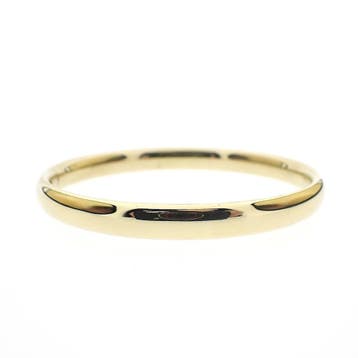 Gouden gladde slavenarmband; Maat M/L, Ophalen of Verzenden, Gebruikt, Goud, Goud