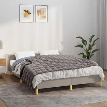 vidaXL Verzwaringsdeken 138x200 cm 6 kg stof grijs, Verzenden, Nieuw