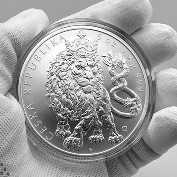 Niue. 10 Dollars 2026 – Czech Lion – 5 oz Silver – 10