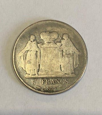 Monaco. Honore V. 5 Francs 1837