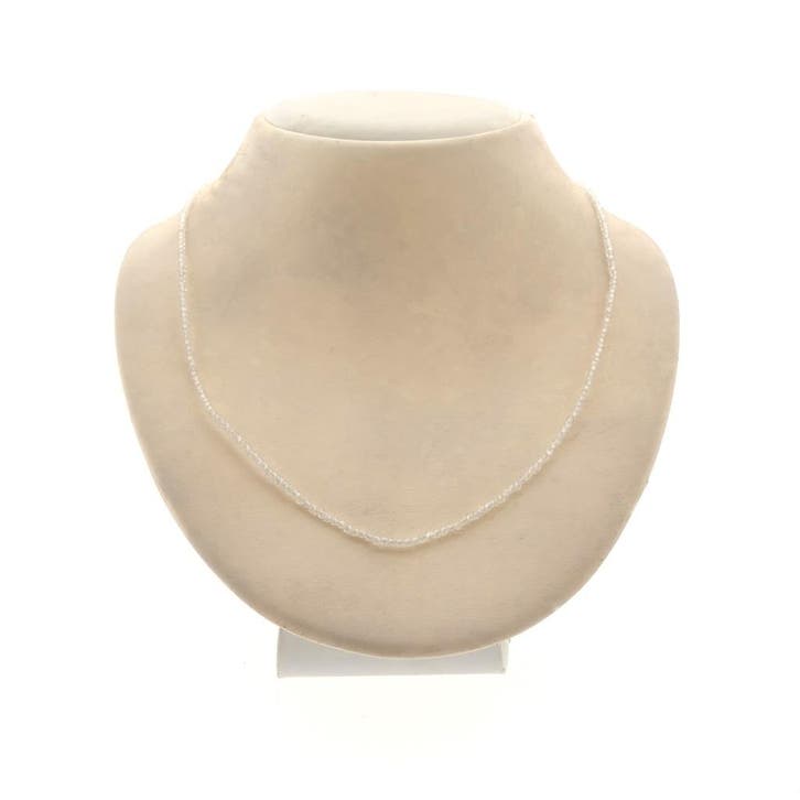 9 karaat ketting met bergkristal kralen, Handtassen en Accessoires, Kettingen, Overige kleuren, Gebruikt, Met edelsteen, Goud