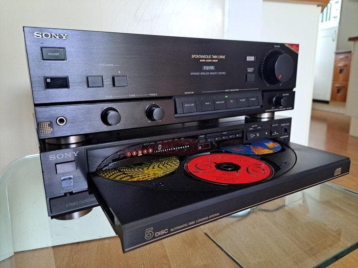 Sony - TA-F317R stereo geïntegreerde versterker & CDP-C500, TV, Hi-fi & Vidéo, Radios