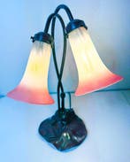 Tafellamp - Glas, Metaal - Waterlelie-lamp