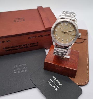 Terra Cielo Mare - 38mm Sparviero Beige Automatic Full Set