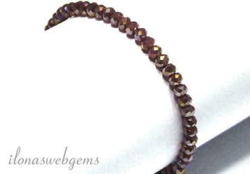 Swarovski style kristal kralen facet rondel ca. 4.2x3mm, Verzenden, Nieuw, Kraal