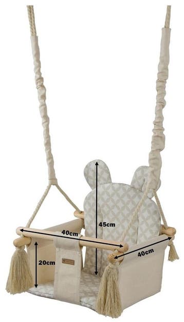 Baby schommelstoel | Katoen/Hout Creme/Roze | Nieuw | Sch..., Ophalen of Verzenden, Nieuw, Hangstoel, Stoelverkleiner