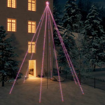 vidaXL LED-kerstboom Binnen Buiten 1300 LEDs kleurrijk 8 m, Diversen, Verzenden, Nieuw