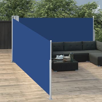 vidaXL Windscherm uittrekbaar 100x1000 cm blauw, Verzenden