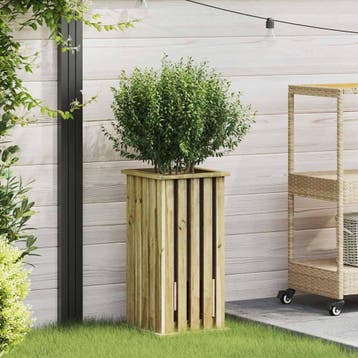 vidaXL Plantkisten Bruin 33 x 33 x 65 cm Geïmpregneerd, Verzenden