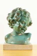 C. Melotti - Statue, Expressieve kinderbuste -