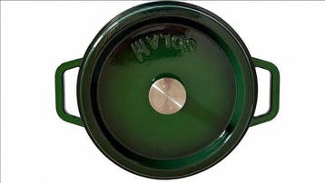Style Le Creuset - Cocotte - Fonte émaillée - Vert forêt