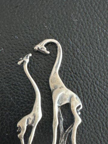Statuette, Giraffe - 2 cm - Argent 925