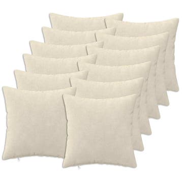 vidaXL Kussensloop 12 pcs HEERLEN Crèmekleurig 40 x 40 cm, Verzenden