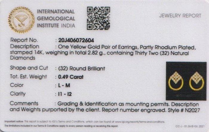 Sans prix de réserve - Boucles doreilles cloutées - 14, Handtassen en Accessoires, Antieke sieraden