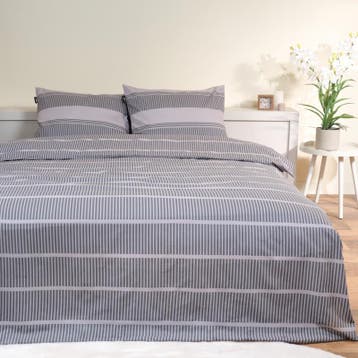 Mexx Home dekbedovertrek - grijs - 2-persoons | 200 x, Huis en Inrichting, Slaapkamer | Beddengoed, Verzenden, Nieuw, Grijs