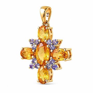 Zonder minimumprijs - Hanger - 14 karaat Geel goud - 1.71ct.