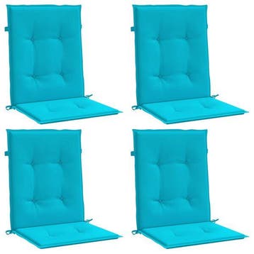 Stoelkussens 4 st turquoise - 58% KORTING! De allerlaagst..., Tuin en Terras, Verzenden, Gebruikt