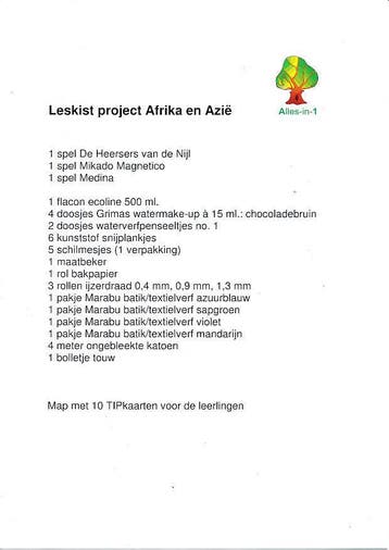 Alles-in-1 Leskist Project Afrika-Azië voor 60 leerlingen, Boeken, Verzenden, Nieuw
