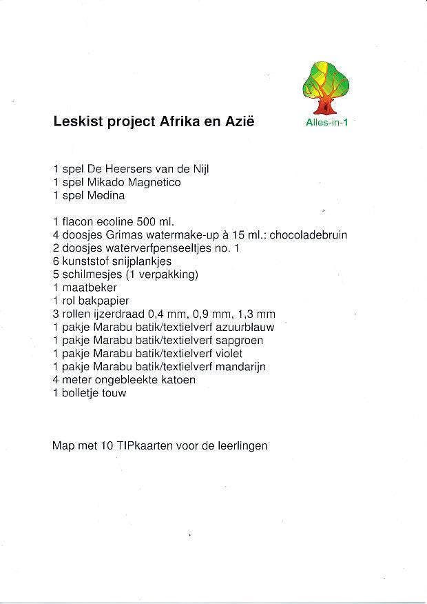 Alles-in-1 Leskist Project Afrika-Azië voor 60 leerlingen, Boeken, Schoolboeken, Verzenden