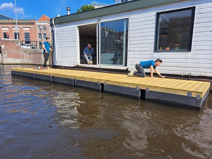 Drijvend Terras / Drijvende Steiger. Bouwpakket of compleet!, Watersport en Boten, Overige Watersport en Boten, Nieuw, Verzenden