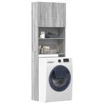 vidaXL Wasmachinekast 64x24x190 cm bewerkt hout grijs sonoma, Verzenden, Nieuw