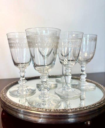 french production - Drinkservies voor 6 (6) - Kristal