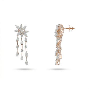 Oorbellen - 18 karaat Roségoud - 1.51ct. tw. Diamant, Nieuw