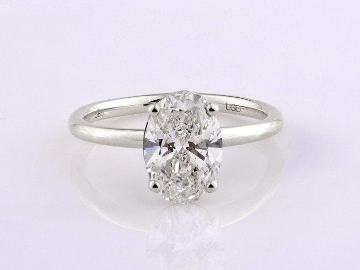 Zonder minimumprijs - Ring - 14 karaat Witgoud - 1.01ct. tw., Bijoux, Sacs & Beauté, Bagues