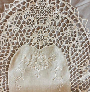 Broderie - 128 cm - 35 cm - PIZZO RINASCIMENTO