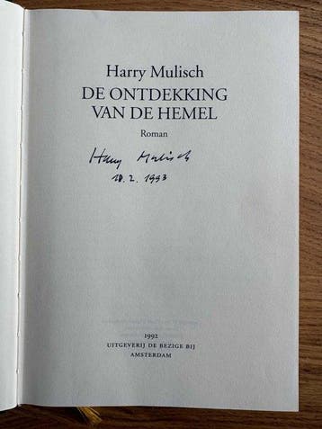 Harry Mulisch - De ontdekking van de hemel (gesigneerde