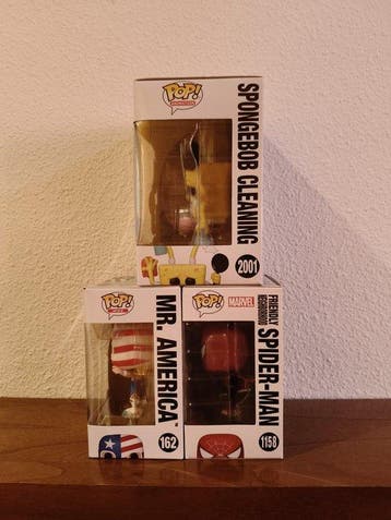 Funko - Funko Pop - Spongebob Cleaning(2001); Spider-Man