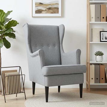vidaXL Fauteuil Lichtgrijs Stof, Huis en Inrichting, Fauteuils, Verzenden, Nieuw
