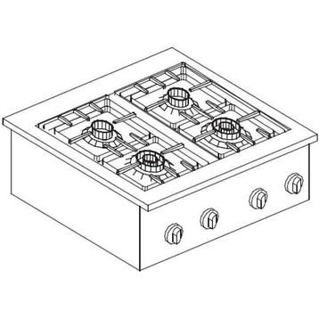 Inbouw Gasfornuis | DROP-IN | Gas | 4 Branders (4x 3.5kW) |, Verzenden, Nieuw in verpakking