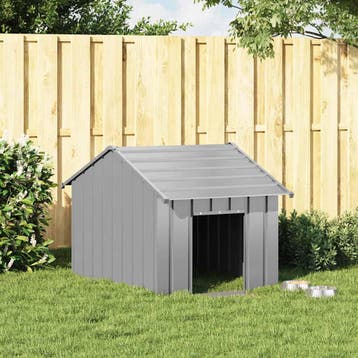 vidaXL Hondenhok met dak 83x130x85 cm gegalvaniseerd staal, Verzenden, Nieuw
