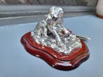 Figure - Perro - Dog - Boxer - argent laminé