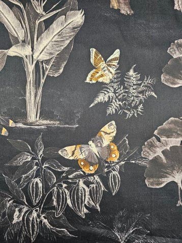 300x300cm! Luxe lakensstof met exclusieve vintage dieren -