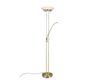 Trio ORSON vloerlamp | LED | messing mat met albast | 32,5 x, Huis en Inrichting, Verzenden, Nieuw