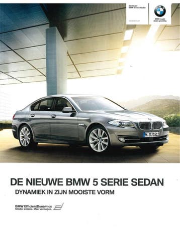 2009 BMW 5 SERIE SEDAN BROCHURE NEDERLANDS, Nieuw
