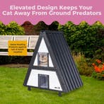 MaxxPet Kattenhuis - Kattenhok voor buiten - Houten katte..., Ophalen of Verzenden, Nieuw