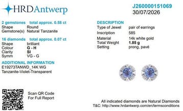 Ensemble de bijoux 2 pièces - 14 carats Or blanc - 0.97ct.
