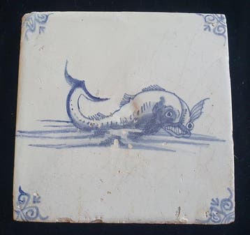 Tegel - 1600-1650 - Delftsblauwe tegels