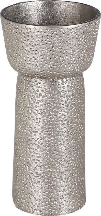 2dekans | Casa Vivante - Dakar Kandelaar - Aluminium - 10.50, Huis en Inrichting, Woonaccessoires | Kandelaars en Kaarsen, Ophalen of Verzenden