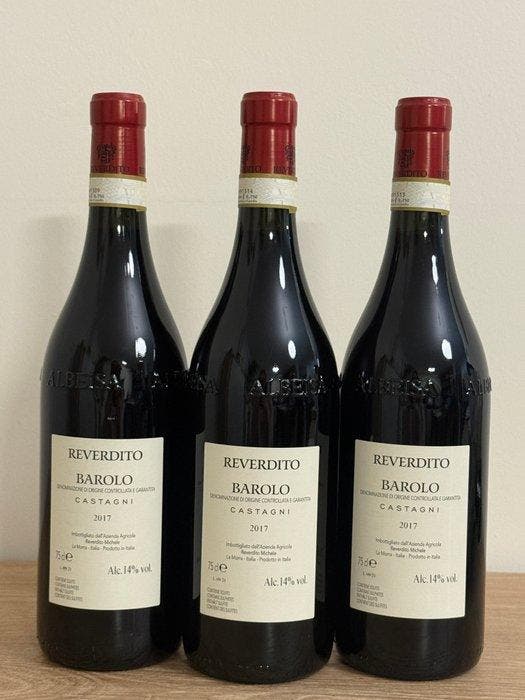 2017 Reverdito Castagni - Barolo DOCG - 3 Flessen (0.75, Collections, Vins
